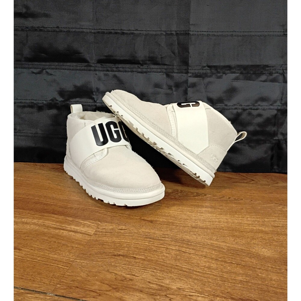UGG Mini Logo Strap Boots Womens 5 White